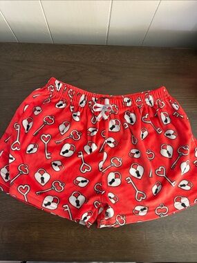 Women's Red Heart & Key Lounge Shorts